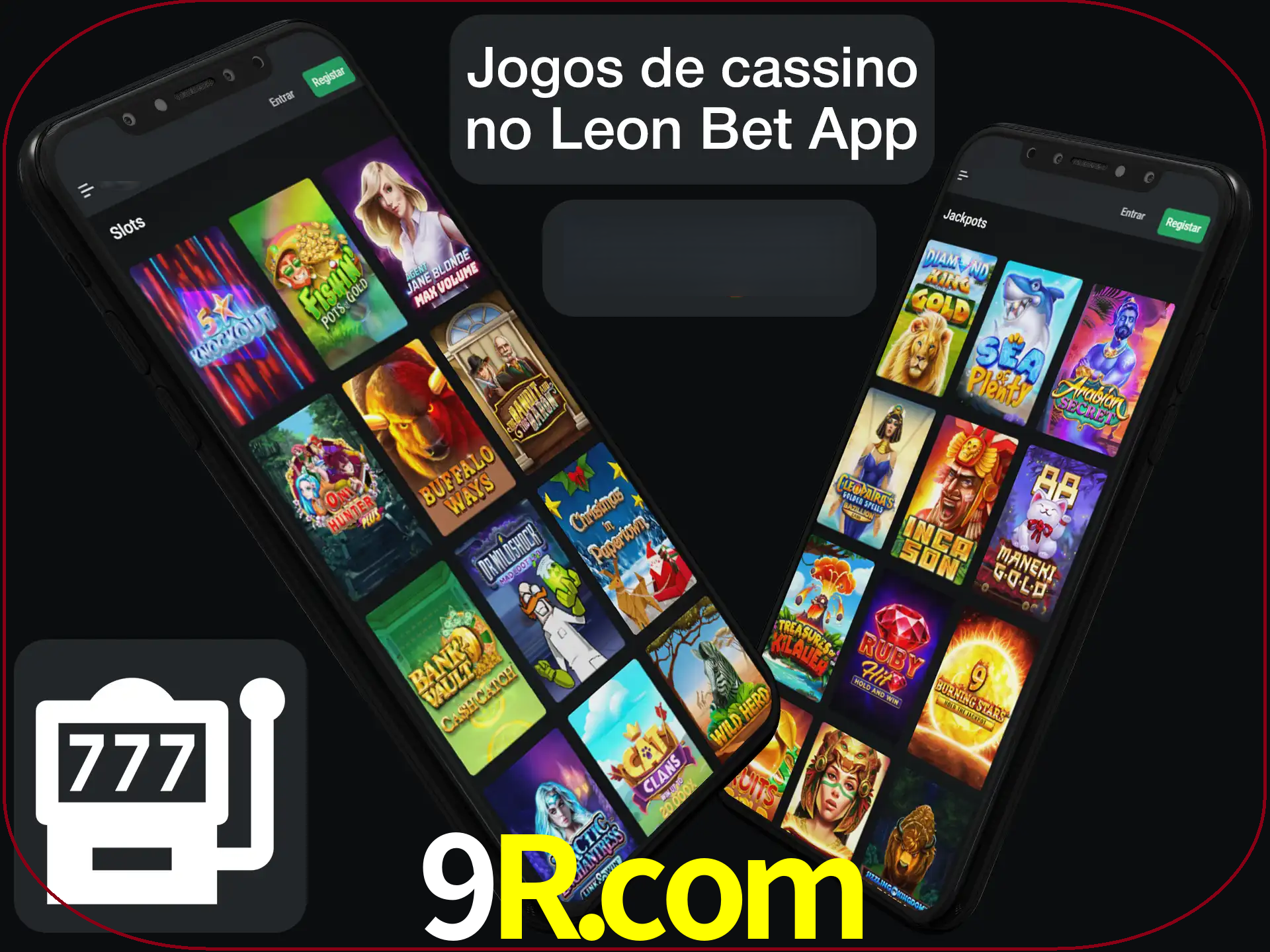 Escolha quais jogos de cassino jogar no app.