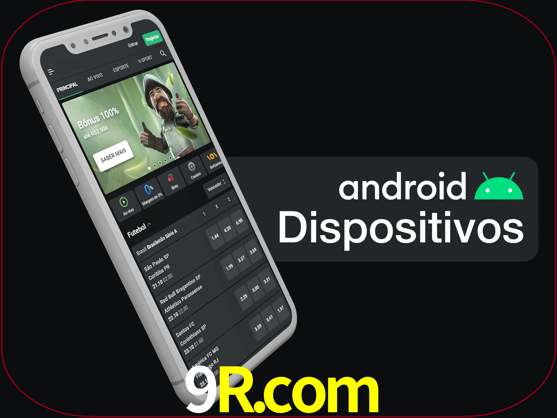 O aplicativo suporta a maioria de todos os dispositivos Android.