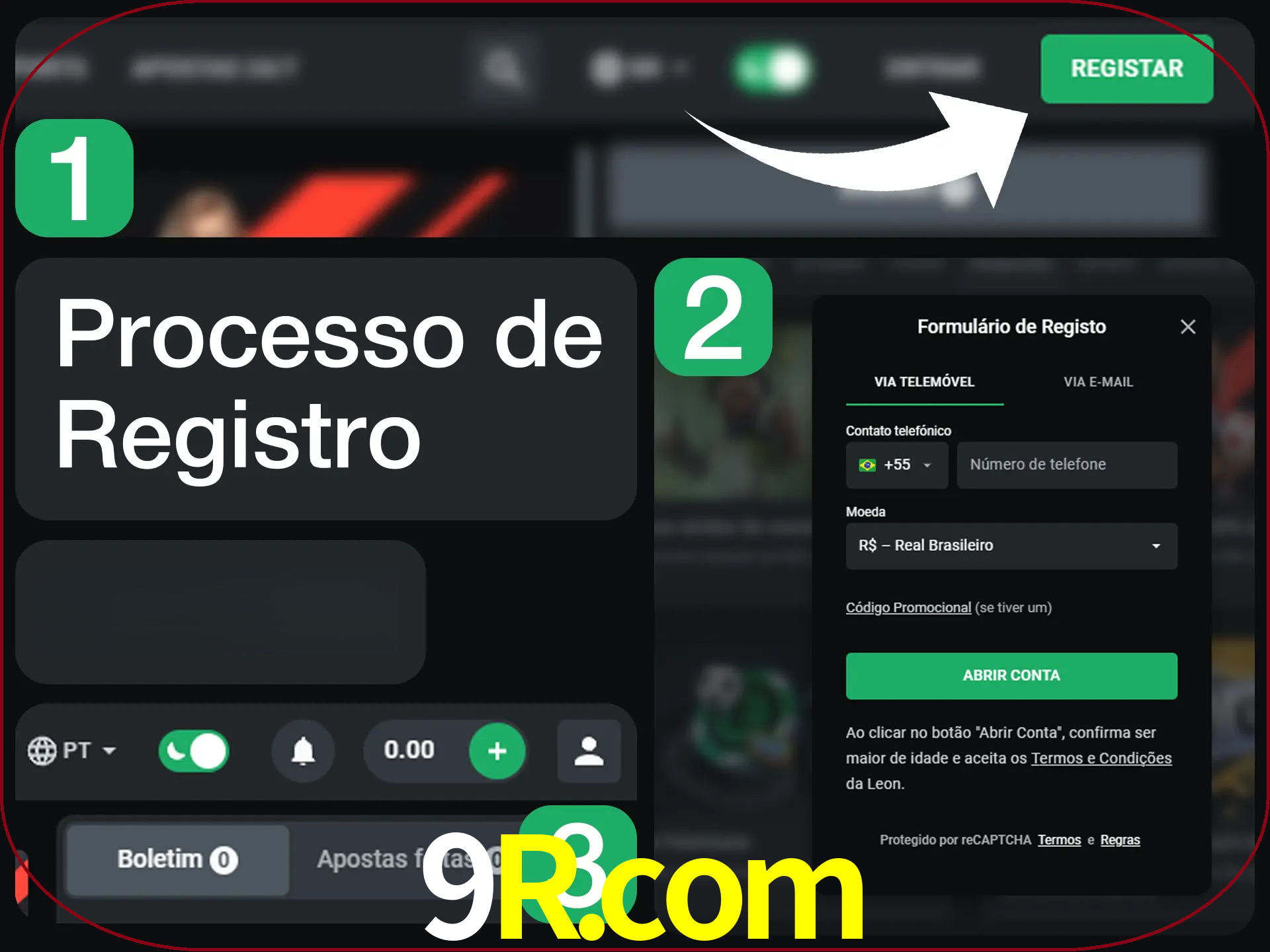 O processo de registro na LeonBet é simples.