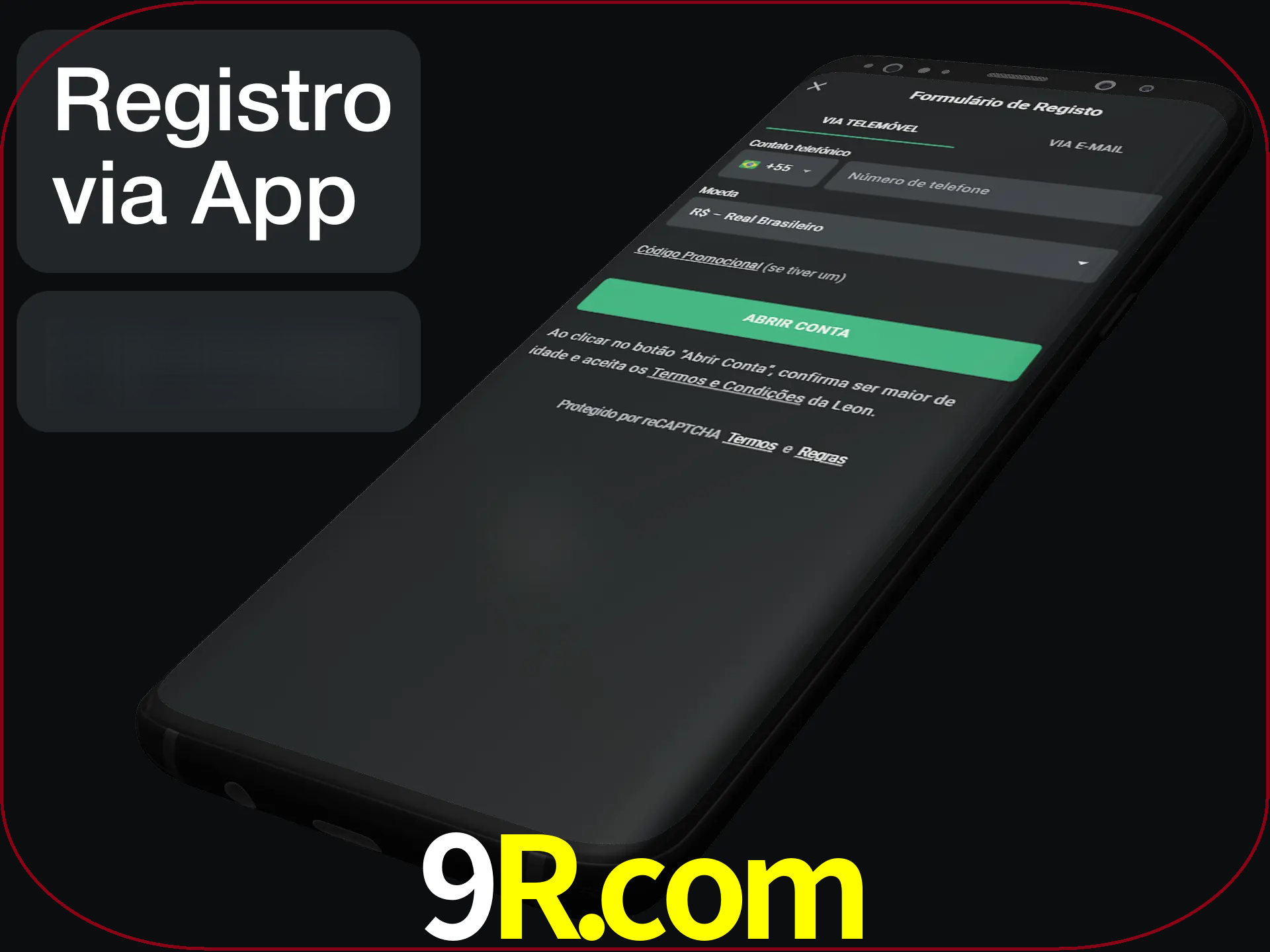 Registre-se quiclly em LeonBet usando o aplicativo.